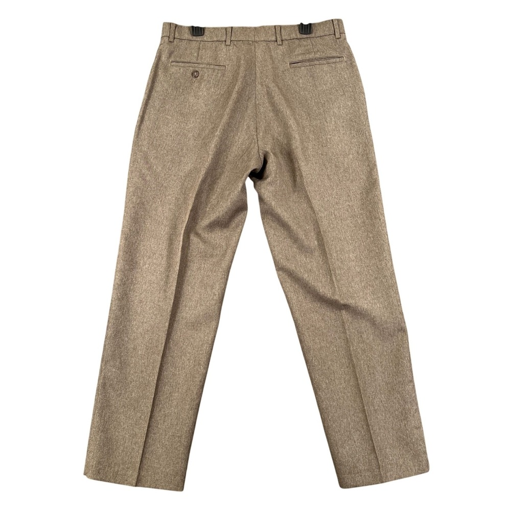 Vintage 90s Levis Action Slacks Mens 34x30 Brown Dacron Dress Pants Trousers